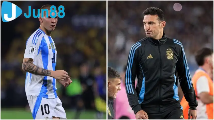 HLV Lionel Scaloni đánh giá cao màn thể hiện của Mastantouno trong ngày khoác áo số 10